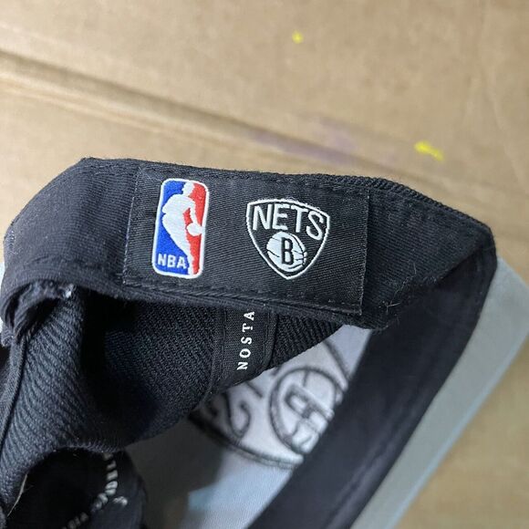 NBA Mitchell & Ness Cap One Size Men's Black Brooklyn Nets Adjustable SnapBack - Picture 10 of 10